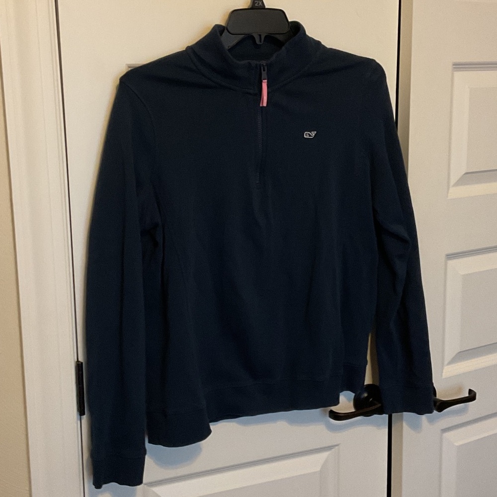 Vineyard Vines Women’s Navy Blue Quarter-Zip Sweatshirt